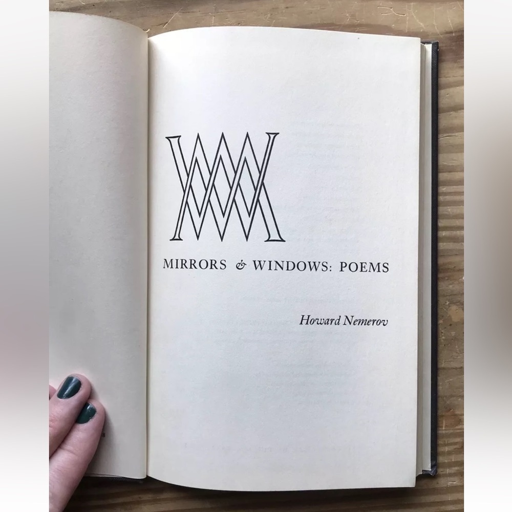 Vintage Book Mirrors And Windows Poems By Howard Nemerov Hardcover Poetry 1958